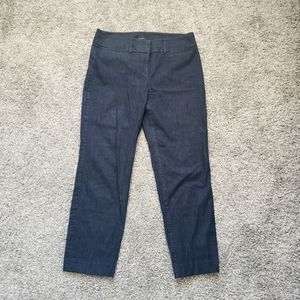 Ann taylor blue grey denim crop ankle pants